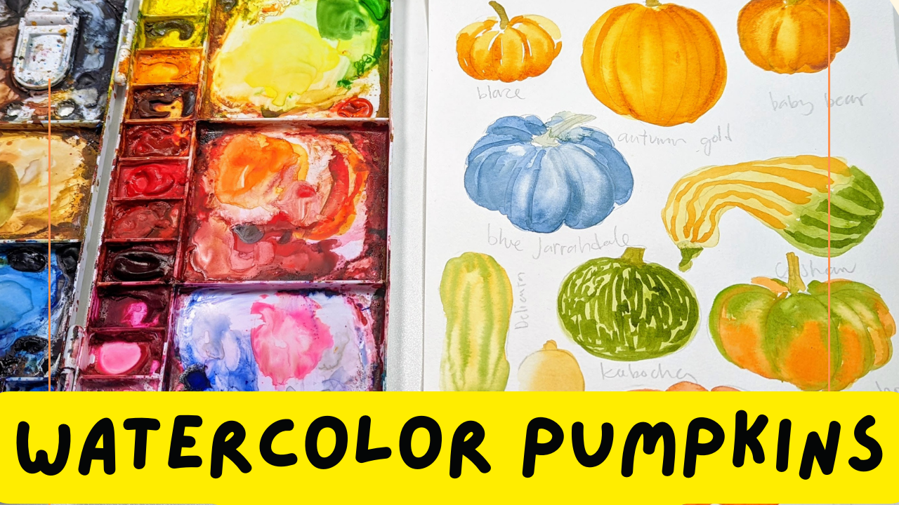watercolor pumpkins online course